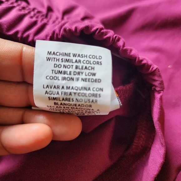 Scrubstar Wine Maroon Boot Cut Drawstring Nursing Scrub Pants Size Small - Picture 6 of 7